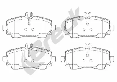 23070 10 701 20 BRECK Комплект тормозных колодок, дисковый тормоз